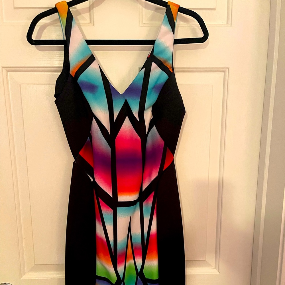 Geometric print dress